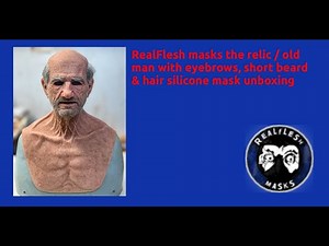 RealFlesh masks the Relic silicone mask with hand punched hair, eyebrows and short beard unboxing