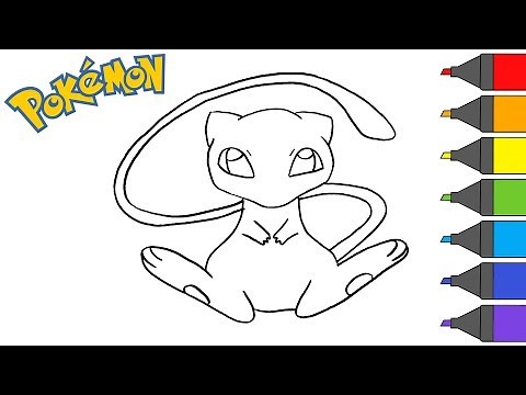 Pokemon Mew | How to Draw | Pokemon Coloring Book | ARTSY KIDS