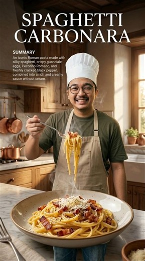 Spaghetti Carbonara 🇮🇹 Authentic Roman Recipe From Ingredients to First Bite