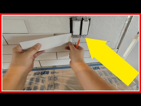 Tile Cuts Around Backsplash Outlets/Switches | How To Measure & Cut Tile To Fit Cover Plate Screws
