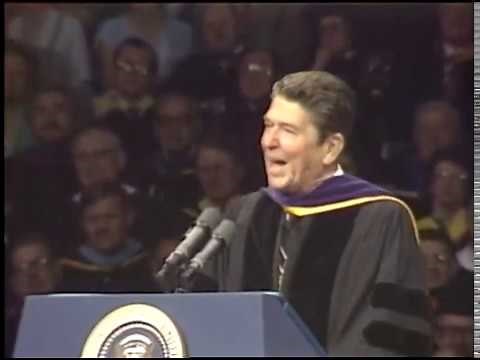 Presidential Visits: Ronald Reagan delivers the 1981 Commencement Address