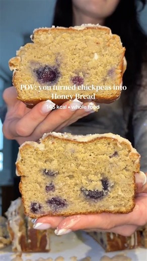 Chickpea Honey Bread • whole food • 145 kcal per piece