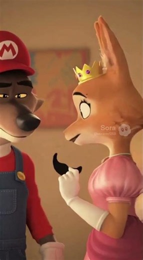 Mr. Wolf and Diane foxington dressing costume! #sora2 #thebadguysmovie #supermario