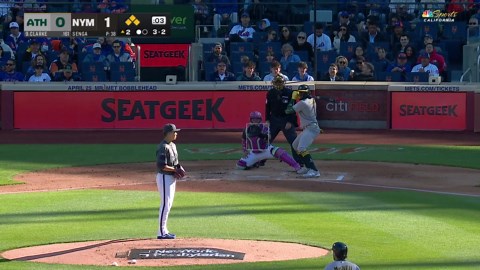 Jacob Wilson scores first run of game on a walk