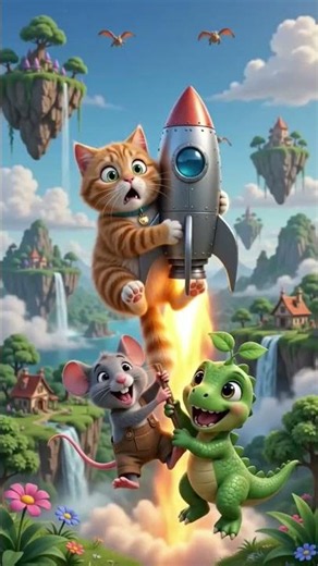 Coco, Momo & Baby Dino Found a Tiny Rocket! | Episode 8 #CocoAndMomo #FunnyCartoon #3DAnimation