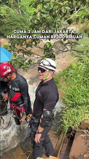I tried Waterfall Rappelling in Indonesia 🇮🇩 #westjava