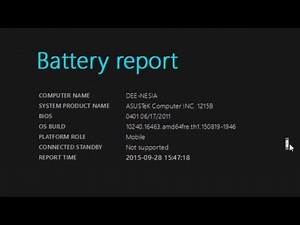 How To Generate Battery Report On Windows 10 and 8
