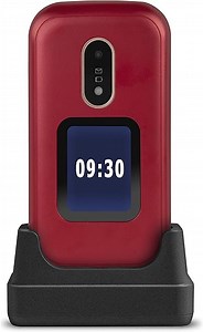 Doro 6060 - GSM Mobiltelefon im eleganten Klappdesign (3 MP Kamera, 2,8 Zoll (7,11cm) Display, GPS, Bluetooth) rot-weiß