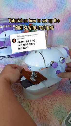 Replying to @marlo.amadeo Tutorial on how to set up MINI SEWING MACHINE #minisewingmachine #minisewingmachinetutorial #howtosetupminisewingmachine #tutorial