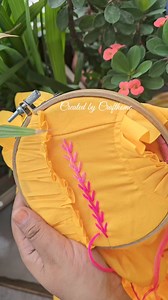 Border line stitch for beginners! 🧡💛🧡💛 | craft.home