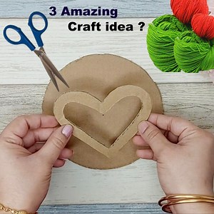 2.5M views · 5K reactions | 3 Amazing Craft ideas with cardboard and Woollen #HomeDecor #easycrafts #homedecoration #homedecorationideas #walldecor #wallhanging #roomdecor #reuse #recycle #craft #crafts #easy | Craft Engineer | Facebook
