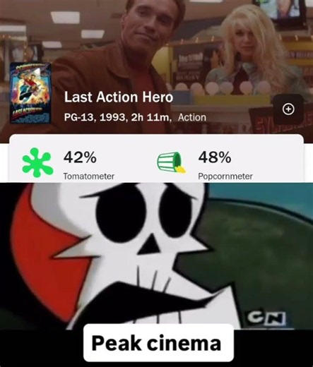 This movie isn't stupid #billyandmandy #memes #peakcinema #lastactionhero