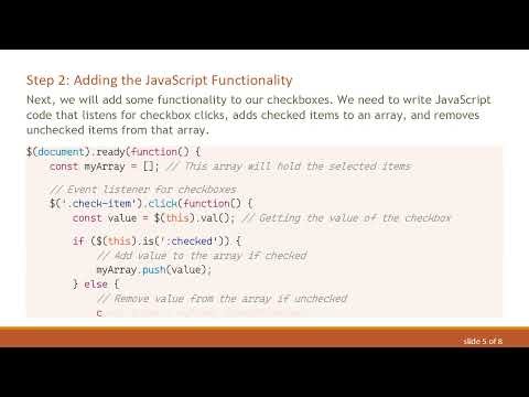 How to Create a List in JavaScript with Checkbox Interactivity