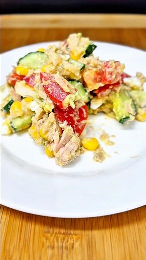 Healthy Tuna & Avocado Salad 🥑#tunasalad #healthyfood #easyrecipe