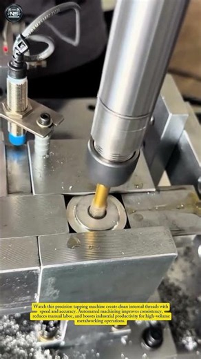 Perfect Thread Tapping Machine in Action! #usa #automotivetools #shorts