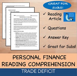 Trade Deficit - Personal Finance & Economics - Reading Comprehension