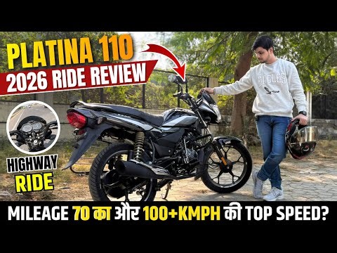 100+TOP SPEED😱-2026 New Bajaj Platina 110 Ride Review | CITY+HIGHWAY RIDE | Mileage,Top Speed Test