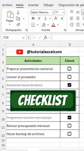 Excel Checklist with Checkboxes ✅ Do it in 1 Minute!