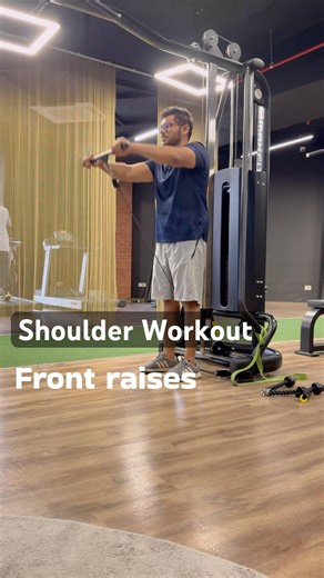 How to: Cable front raises #shoulderworkout #fitness