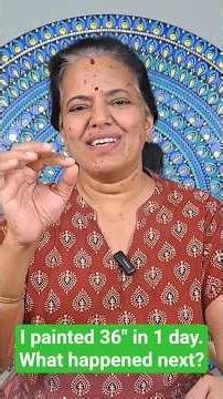 Painted 36" mandala in 1 day | #shorts #shortsvideo #shortsfeed #shortsviral