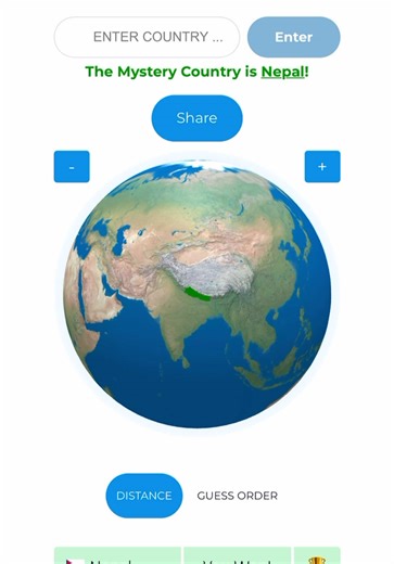GLOBE: Flags and Geography Challenges in Global Game