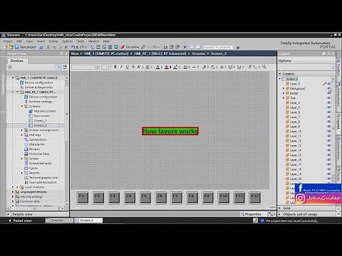 Siemens TIA Portal HMI/RT tutorial - Layers in WinCC