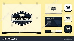 Template Logo Creative Meat Restaurant Cow Stock Vector (Royalty Free) 2255514797 | Shutterstock