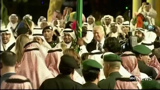 Pres. Donald J. Trump dances along with boisterous welcome ceremony in Saudi Arabia abcn.ws/2q4fLbd | ABC News Politics
