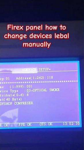 Firex fire panel how to change devices lebal