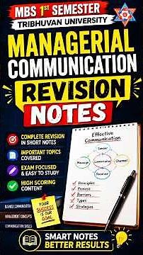 MANAGERIAL COMMUNICATION Revision Notes | MBS 1st Semester | Tribhuvan University