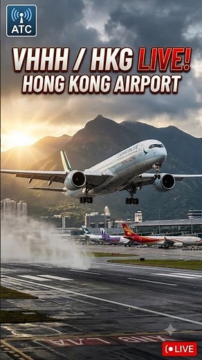 【LIVE PLAYBACK】香港國際機場 3D 實時航空交通 & ATC 航管無線電 | Hong Kong Airport (HKG) 3D Live + WX(