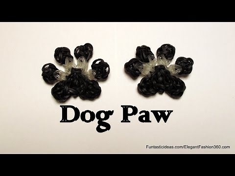 Rainbow Loom Dog/Cat/Pet Paw Print charm - How to