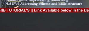 4.8 IPV6 Addressing scheme and basic structureHIB TUTORIAL'S ... | Filo