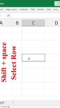 Select Column and Select Row in Excel