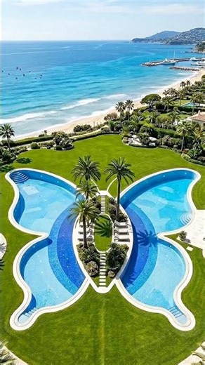 Rate this butterfly pool from 1 - 10. 👀🔥 Wait for the final reveal. 😍 #ytshorts