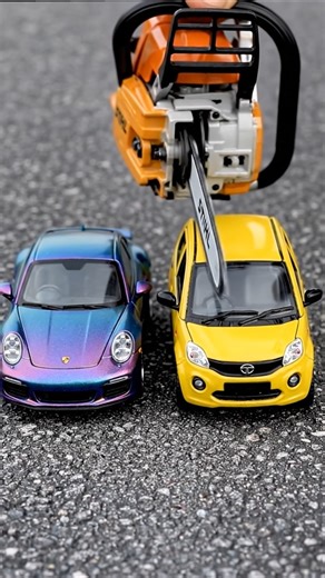 Tiny Chainsaw Cutting Mini Tata Nano😱