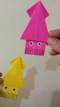 Origami squid #origamianimals