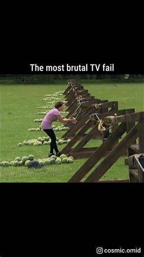 Cosmic Omid on Instagram: "Epic TV fail from The Amazing Race Season 17: Contestant Claire gets launched a watermelon straight back into her face during a giant slingshot challenge! 🍉💥😵‍💫 One of the most brutal (and viral) reality moments ever! She bounced back like a champ though! 🔥🍉💥😂🤯🏃‍♀️ #AmazingRace #WatermelonFail #EpicFail #RealityTV #ViralMoment"