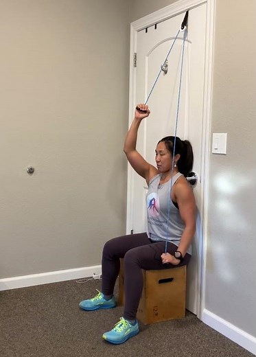 Active assisted shoulder flexion with the pulley