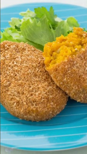 油で揚げない！かぼちゃとポテトのコロッケ（トースターで簡単）