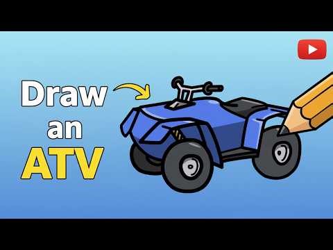 Draw an ATV in 1 Minute! 🏍️ Easy Quad Bike Drawing for Beginners