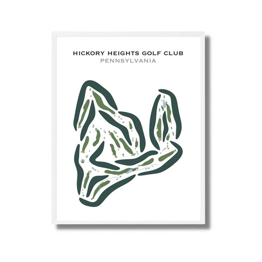 Hickory Heights Golf Course Map Art Print, Pennsylvania - Etsy