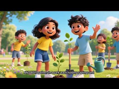 Plant a Tree Song for Kids | Nature & No Waste | Save Earth Song | Kidsyland Fun Environmental Song