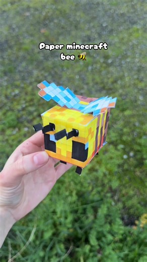 paper minecraft bee 🐝 #minecraft #tutorial #papercraft #creative #diy | paper crafts
