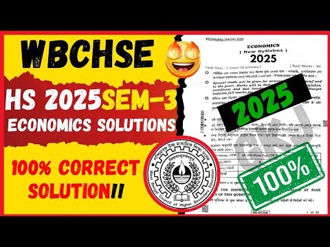 ||HS SEM-3 Economics Solution||100% Correct Answer Key||