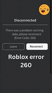 Roblox error 260 #roblox #robloxgames