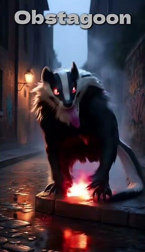 Galarian Zigzagoon Evolution into Obstagoon 🔥 | Pokémon AI Animation in 4K