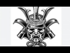 How to draw a samurai mask and helmet|| samurai drawing easy||