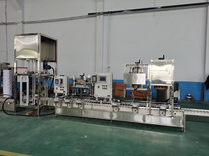 [Hot Item] Automatic 25kg Liquid 25L Drum Pails Oil Paint Weighing Filling Machine Line with Capping Device