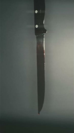 The bloody knife - hanging after use